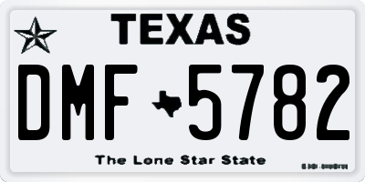 TX license plate DMF5782