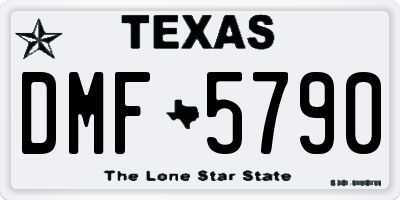 TX license plate DMF5790