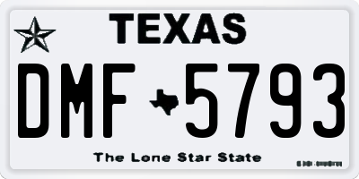 TX license plate DMF5793