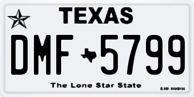 TX license plate DMF5799
