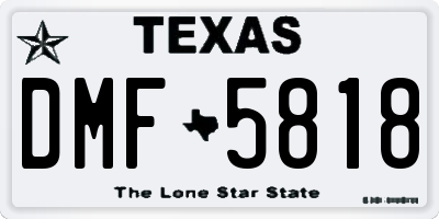 TX license plate DMF5818