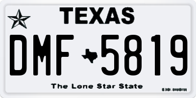 TX license plate DMF5819