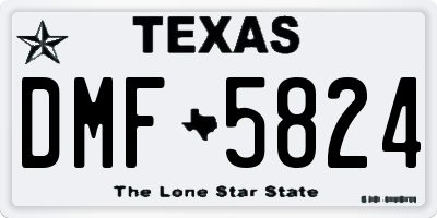 TX license plate DMF5824