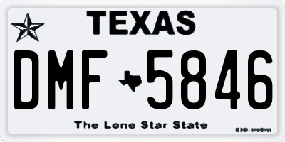 TX license plate DMF5846