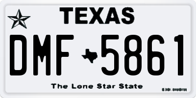 TX license plate DMF5861