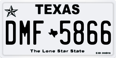 TX license plate DMF5866