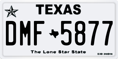 TX license plate DMF5877