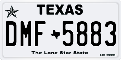 TX license plate DMF5883