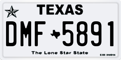 TX license plate DMF5891