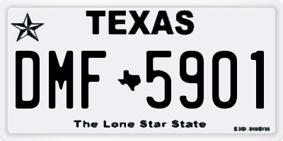 TX license plate DMF5901