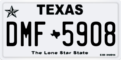 TX license plate DMF5908