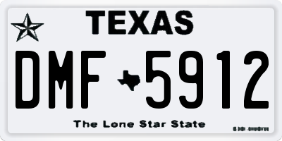 TX license plate DMF5912