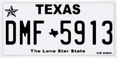 TX license plate DMF5913