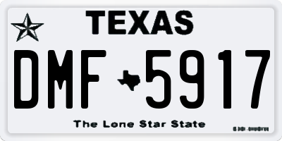 TX license plate DMF5917