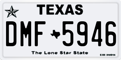 TX license plate DMF5946