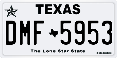 TX license plate DMF5953