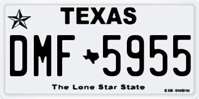 TX license plate DMF5955