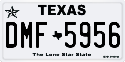 TX license plate DMF5956