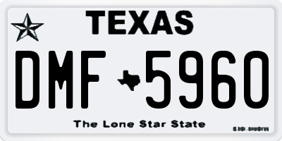 TX license plate DMF5960