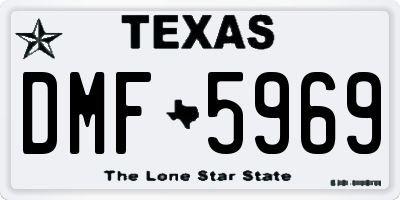 TX license plate DMF5969