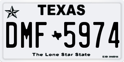 TX license plate DMF5974