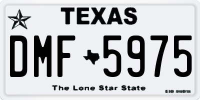 TX license plate DMF5975