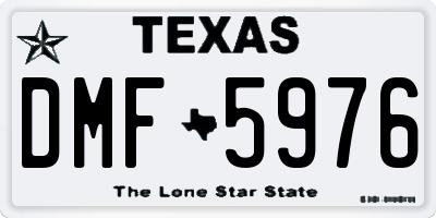 TX license plate DMF5976