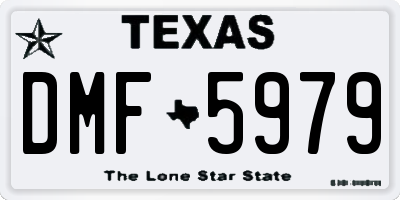 TX license plate DMF5979
