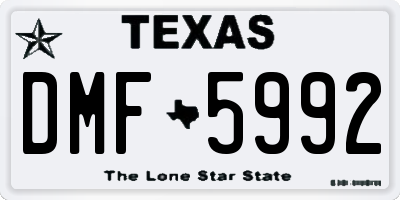 TX license plate DMF5992