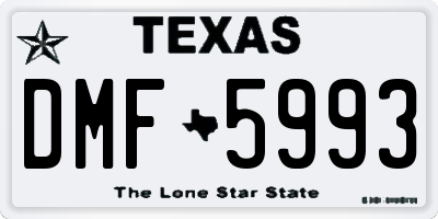 TX license plate DMF5993