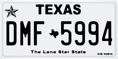 TX license plate DMF5994