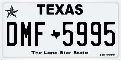 TX license plate DMF5995
