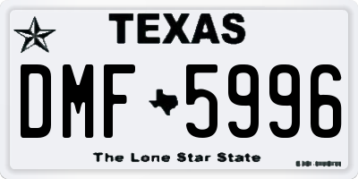 TX license plate DMF5996