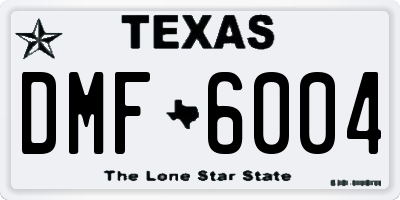 TX license plate DMF6004