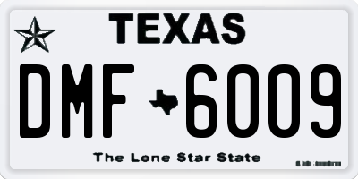 TX license plate DMF6009