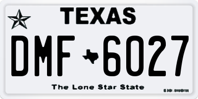 TX license plate DMF6027