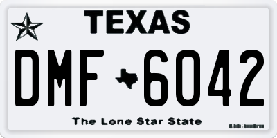 TX license plate DMF6042