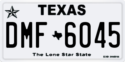 TX license plate DMF6045