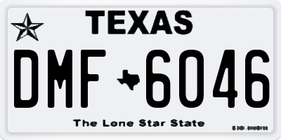 TX license plate DMF6046