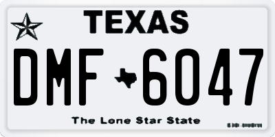 TX license plate DMF6047