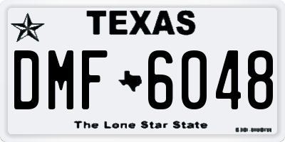 TX license plate DMF6048