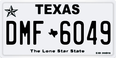TX license plate DMF6049