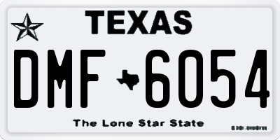 TX license plate DMF6054