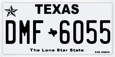 TX license plate DMF6055