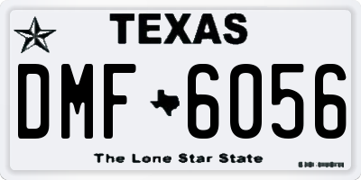 TX license plate DMF6056