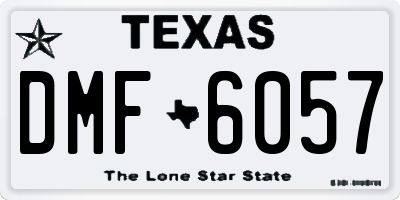 TX license plate DMF6057