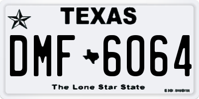 TX license plate DMF6064