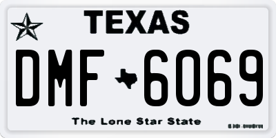TX license plate DMF6069