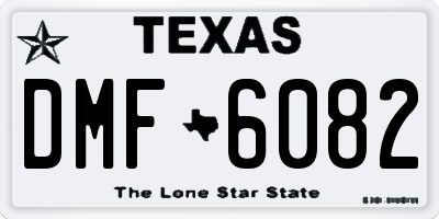 TX license plate DMF6082