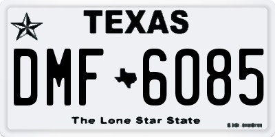 TX license plate DMF6085